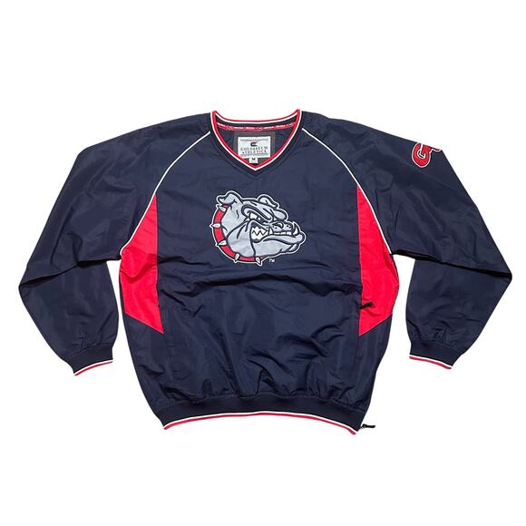 Vintage 00s Gonzaga University Bulldogs Pullover Windbreaker Jacket Sweatshirt - Picture 1 of 4